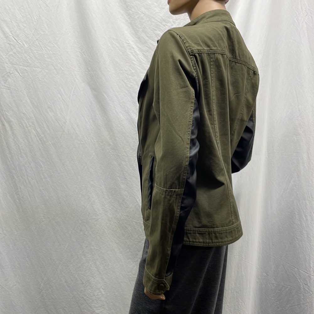 Marc New York Green and Black Faux Leather Jacket - Picture 10 of 11